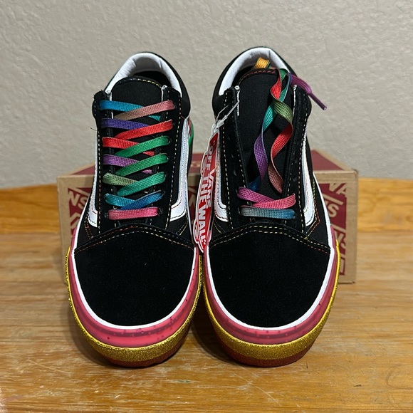 Vans old Stacked Glitter Black Rainbow - Picture 3 of 8